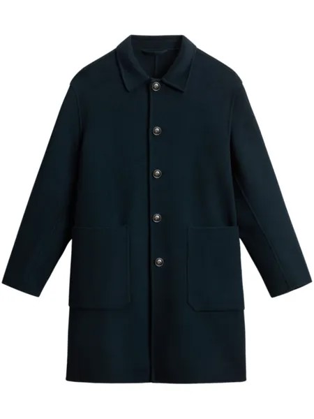 Woolrich однобортное пальто, синий