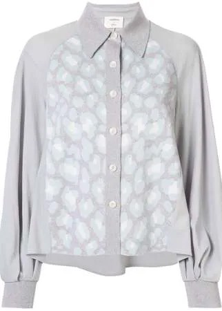 Onefifteen блузка с контрастной вставкой