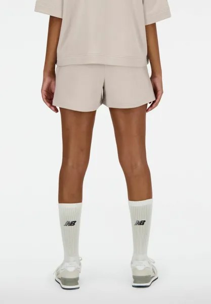 Короткие спортивные штаны Linear Heritage French Terry New Balance, бежевый