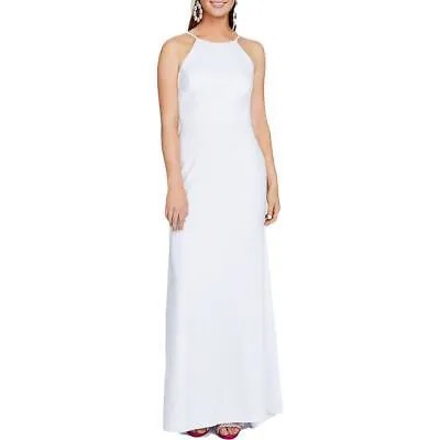 Jump Apparel Женское белое вечернее платье макси с лесенкой 1/2 BHFO 5132
