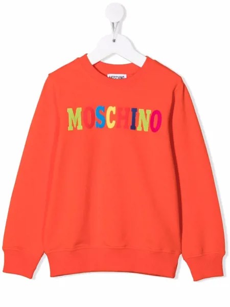 Moschino Kids толстовка с вышитым логотипом
