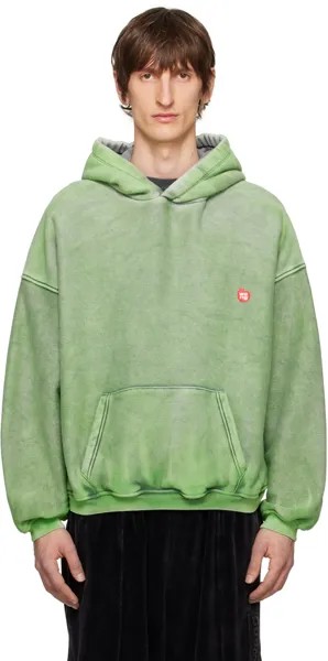 Зеленая толстовка с капюшоном Alexander Wang, цвет Acid fern