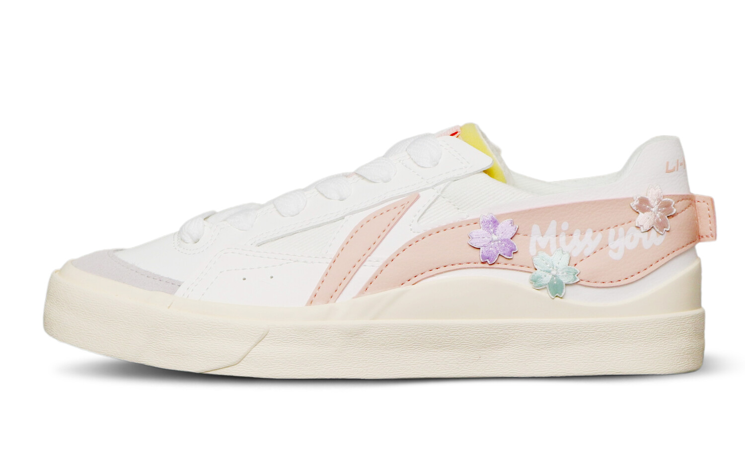 Кроссовки LINING Sports Life Collection Skateboarding Shoes Women's Low-top White/Pink, белый