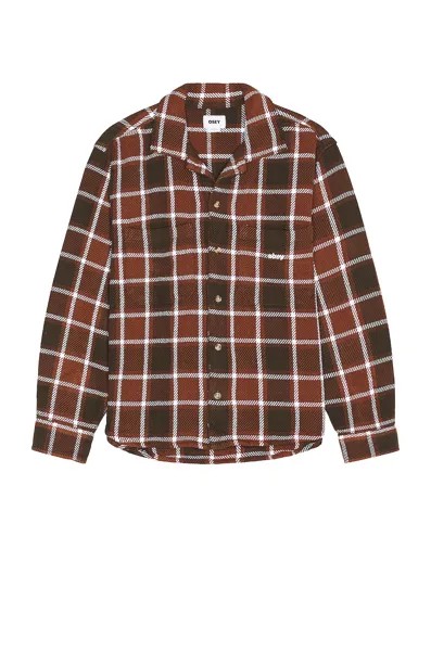 Рубашка Obey Bigwig Plaid Woven, цвет Sepia Multi