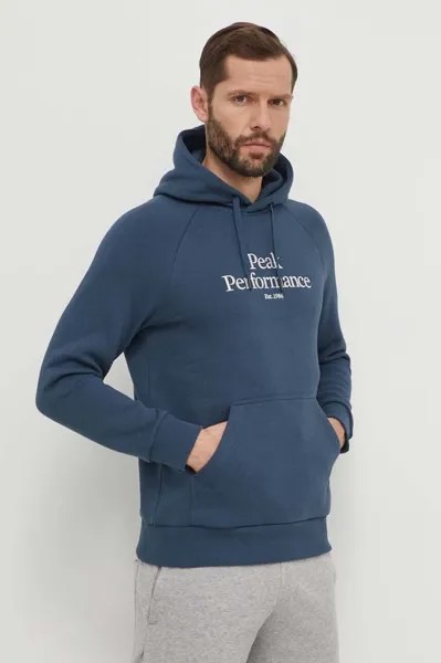 Толстовка с капюшоном Peak Performance, синий