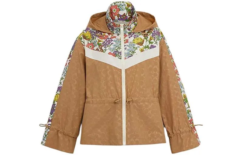 COACH Женская куртка, цвет Mix brownish-yellow