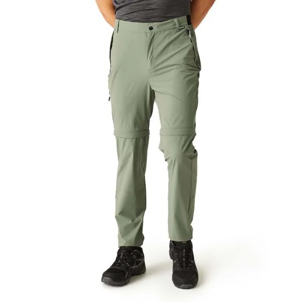 Спортивные брюки Regatta Travel Light Zip-Off, зеленый