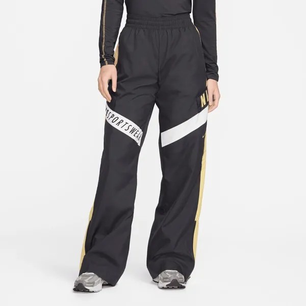 Спортивные тканые брюки NIKE, цвет dk smoke grey/saturn gold/white