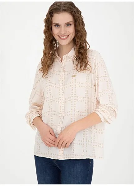 Женская рубашка с воротником-стойкой Regular Fit БРОНЗОВАЯ U.S. Polo Assn.