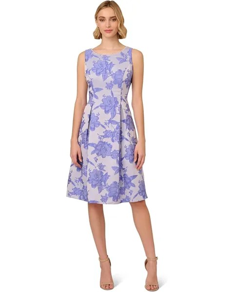 Платье Adrianna Papell Printed Short, цвет Peri Cruise