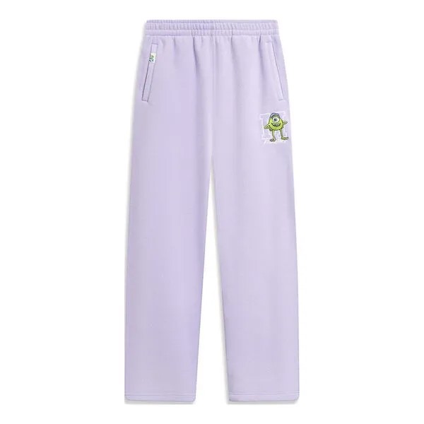 Штаны x disney monster university с принтом флисовые спортивные штаны Li-Ning, фиолетовый