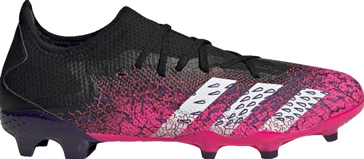 Мужские бутсы Adidas Predator Freak 3 FG, черный/розовый