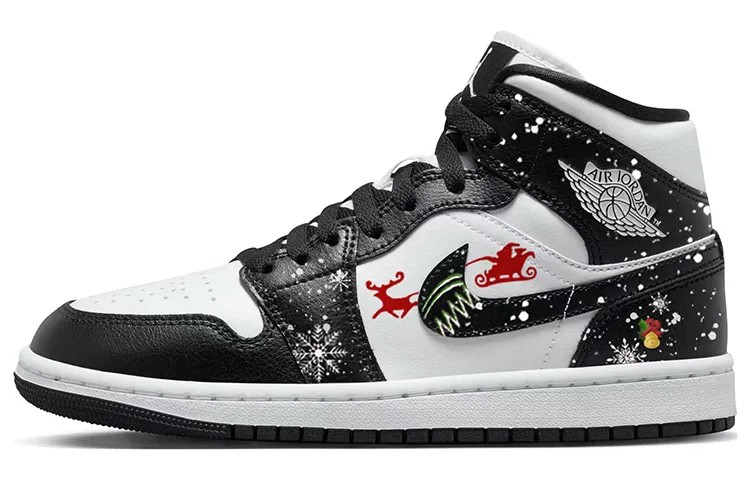 Кроссовки Air Jordan 1 Vintage Basketball Shoes Women's High-top Black/white, черный