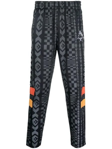 Marcelo Burlon County of Milan спортивные брюки с нашивкой-логотипом из коллаборации с KAPPA, черный