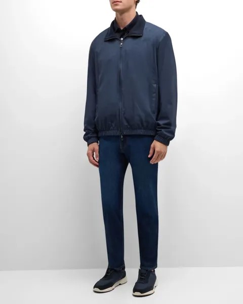 Мужская двусторонняя куртка-бомбер Windmate Loro Piana, цвет Dark Blue