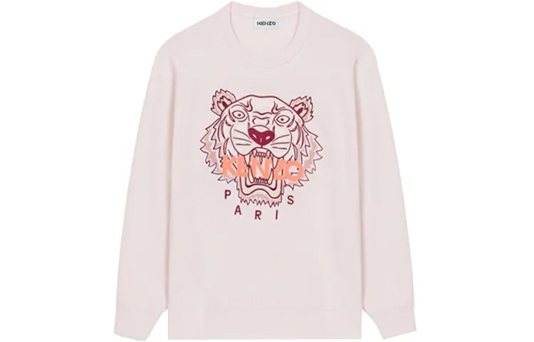 Классический свитшот с головой тигра, женский, розовый Kenzo