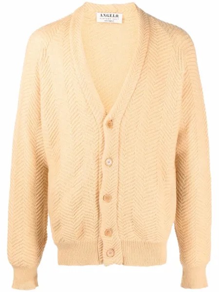 A.N.G.E.L.O. Vintage Cult кардиган 1970-х годов с узором зигзаг