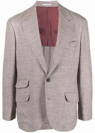 Brunello Cucinelli однобортный пиджак в клетку