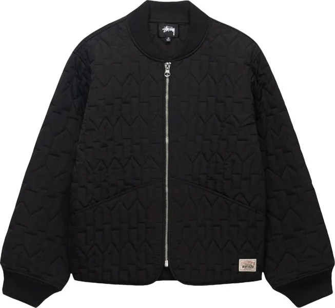Куртка Stussy S Quilted Liner Jacket 'Black', черный