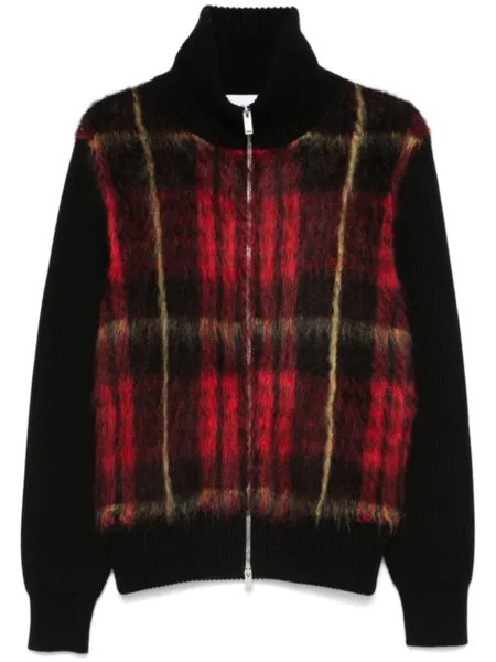 Alexander McQueen кардиган на молнии в клетку MacQueen-tartan, красный
