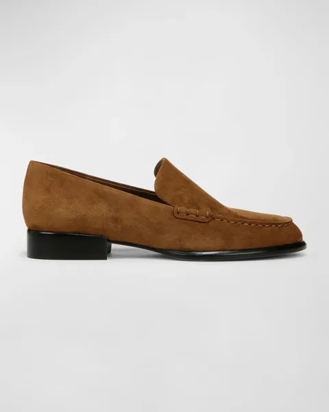Легкие замшевые лоферы Naomi Vince, цвет Elm Wood Brown Suede