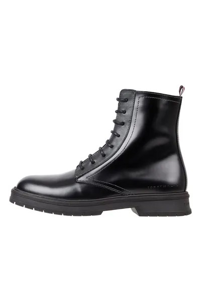 Кожаные ботинки со шнурками Tommy Hilfiger, черный