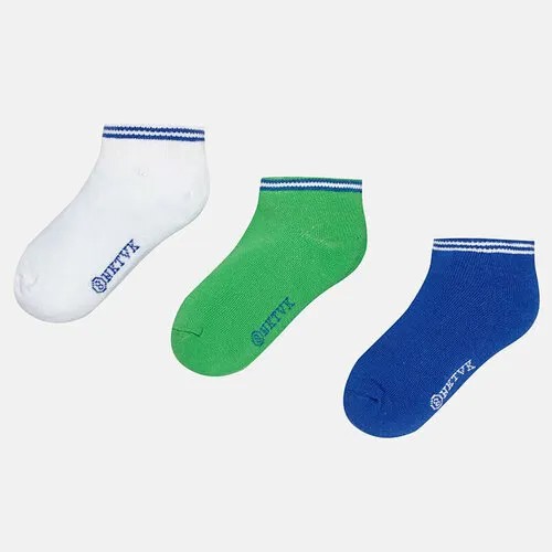 Носки Nukutavake 3 пары, размер 35-36 (10 лет), белый, синий