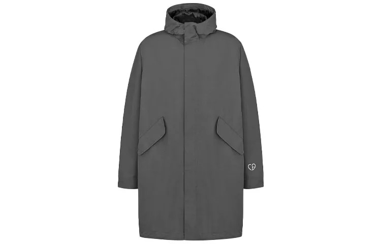 Ежеквартальные новинки Parka Coat Men Grey Dior, серый