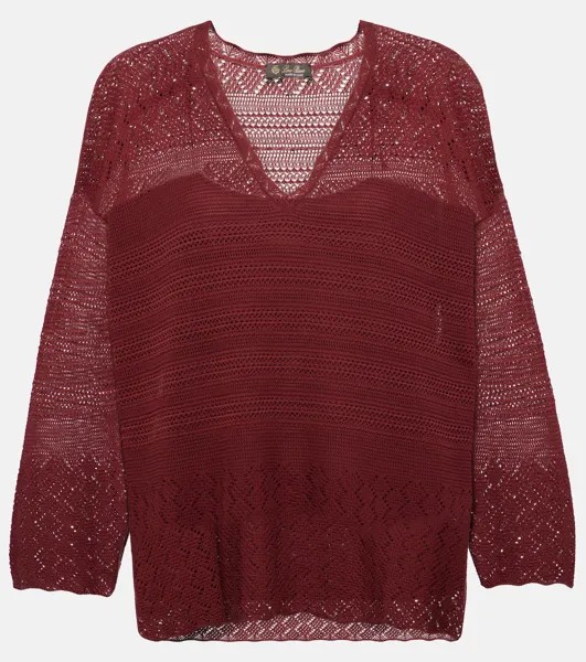 Хлопковый свитер Молокаи Loro Piana, красный