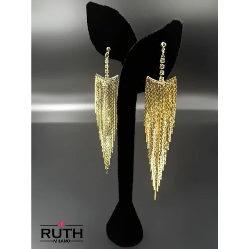Серьги с подвесками RUTH MILANO, бижутерный сплав, золотой