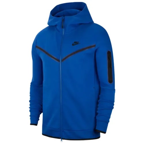 Мужская худи Nike Sportswear Royal Blue/Black из технологического флиса с молнией во всю длину (CU4489 480)