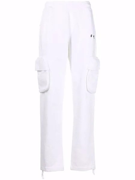 Off-White спортивные брюки с логотипом
