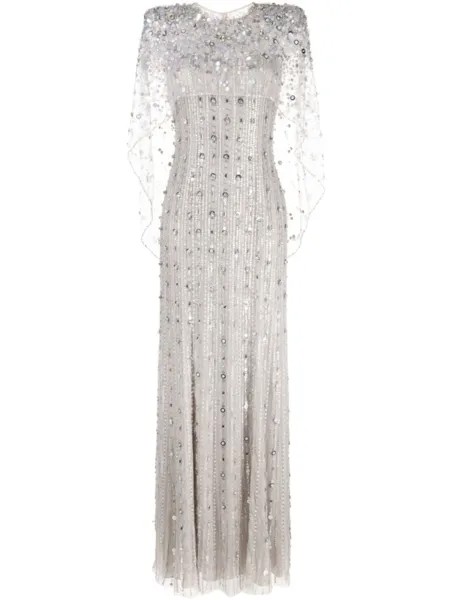 Jenny Packham платье Nettie из тюля, серый