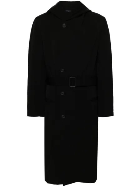 Yohji Yamamoto пальто с потайной застежкой, черный
