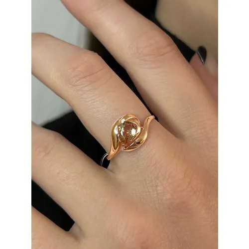 Кольцо Trade Jewelry из серебра 925 пробы (покрытие золото 585) с султанитом