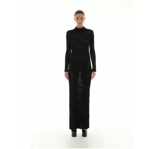 Платье Sorelle, вечернее, прилегающее, макси, открытая спина, размер S, черный
