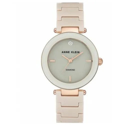 Наручные часы ANNE KLEIN Ceramic Diamond 104076, золотой, белый