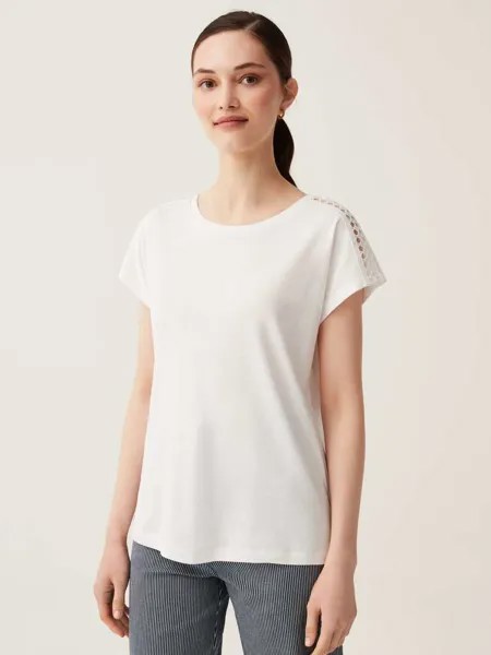 Платье с кружевной вставкой Ovs, цвет white