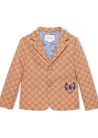 Gucci Kids пиджак с узором GG