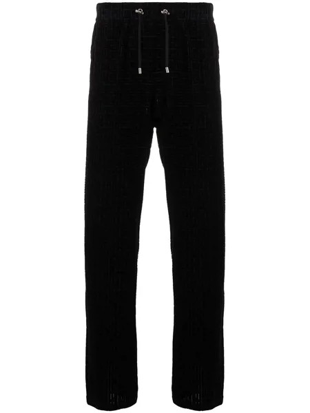 Balmain спортивные брюки прямого кроя с монограммой