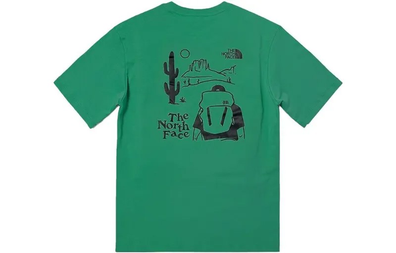 Футболка унисекс зеленая The North Face, зеленый