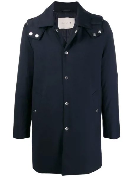 Mackintosh DUNOON HOOD Navy Storm System Wool THINDOWN Short Hooded Coat|GM-1004TD