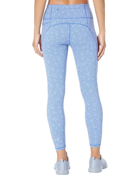 Брюки Sweaty Betty Power 7/8 Workout Leggings, цвет Blue Embroidery Print