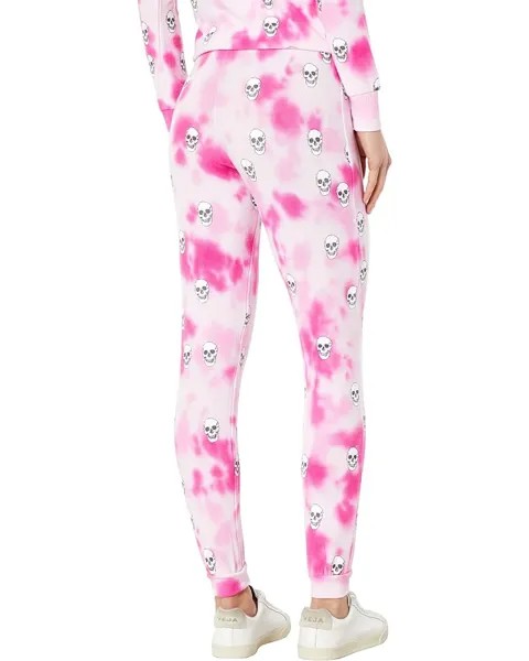 Брюки Chaser Tie-Dye Skull Recycled Cozy Knit Cuffed Drawstring Joggers, цвет Strawberry Jam Tie-Dye