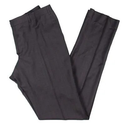 Мужские деловые классические брюки в клетку Canali черного цвета 34 BHFO 4501