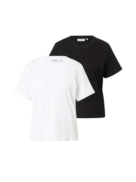 Рубашка WEEKDAY Essence Standard, черно-белый