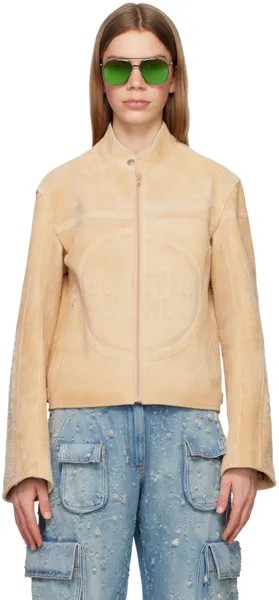 Бежевая кожаная куртка Forever Mine Песочный Acne Studios