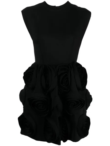 Viktor & Rolf платье мини с цветочным декором, черный