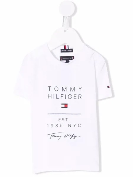 Tommy Hilfiger Junior футболка из органического хлопка с логотипом