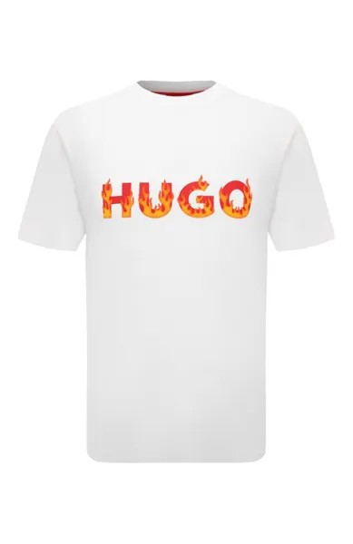 Хлопковая футболка HUGO